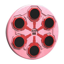 (Pink) Smart Music Boxing Target with BT LED Lights 15 Speed Smart Wall Punch Boxing Bags Kids Adults Training Punching Equipment