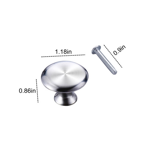Hwuxmo cabinet knob single hole silver 1 pc 2