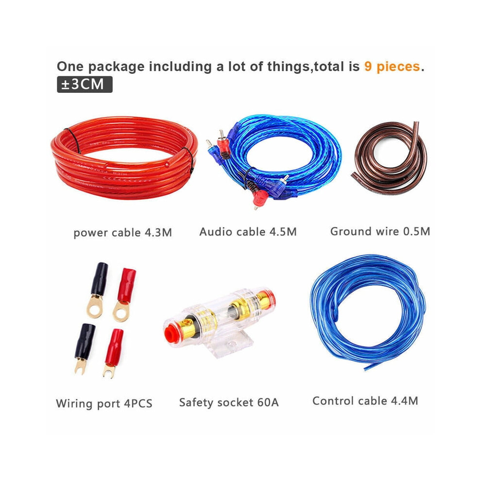 Car Subwoofer Power Cable 1500W 2200W 8Ga 60A 913211213148