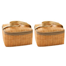 Tahtuvzn Aufbewahrungs- und Organisations-Sonderangebot! Tragbare, isolierte Kühltasche, Lunchbox, Picknickkorb, Geschenkidee für die Familie