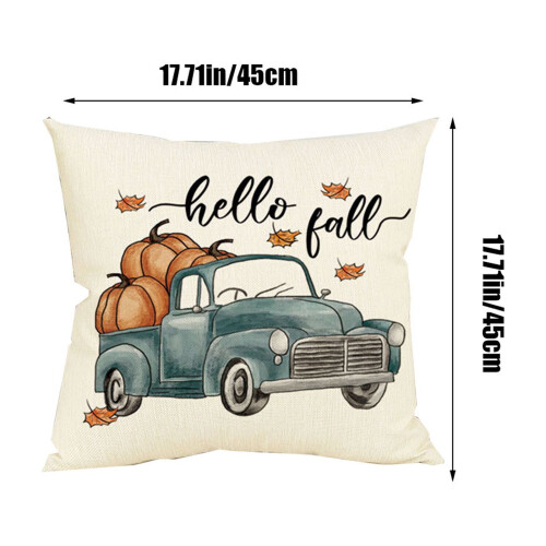 YCLife fall throw pillow orange pumpkin 18x18 inch 1 pack 2