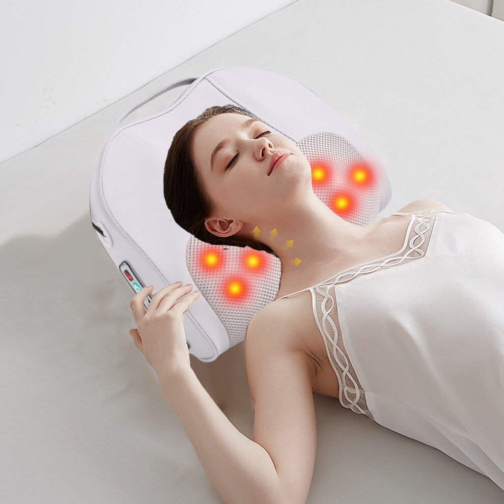 Portable cervical massage tool with heat and kneading