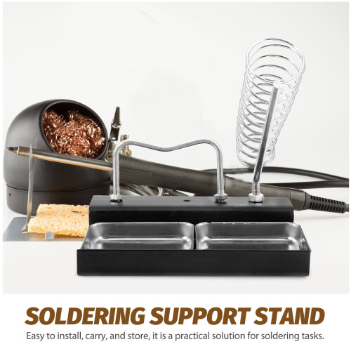 Soldering Iron Stand Rectangular Base Dual Holder 2
