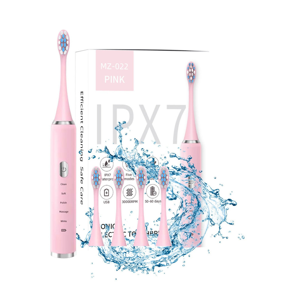 Quinlirra Soundwave Electric Toothbrush with 5 Brush Heads