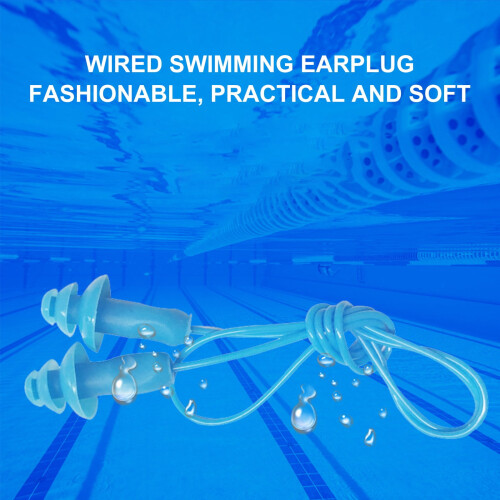 Swimming Earplugs Soft Silicone Wired 2 pcs 2