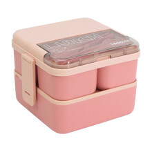 Double-layer Plastic Lunch Box Microwave Safe Food Grade 2
