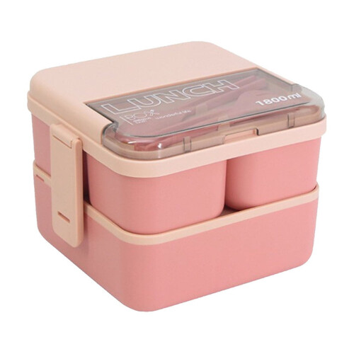 Double-layer Plastic Lunch Box Microwave Safe Food Grade 2