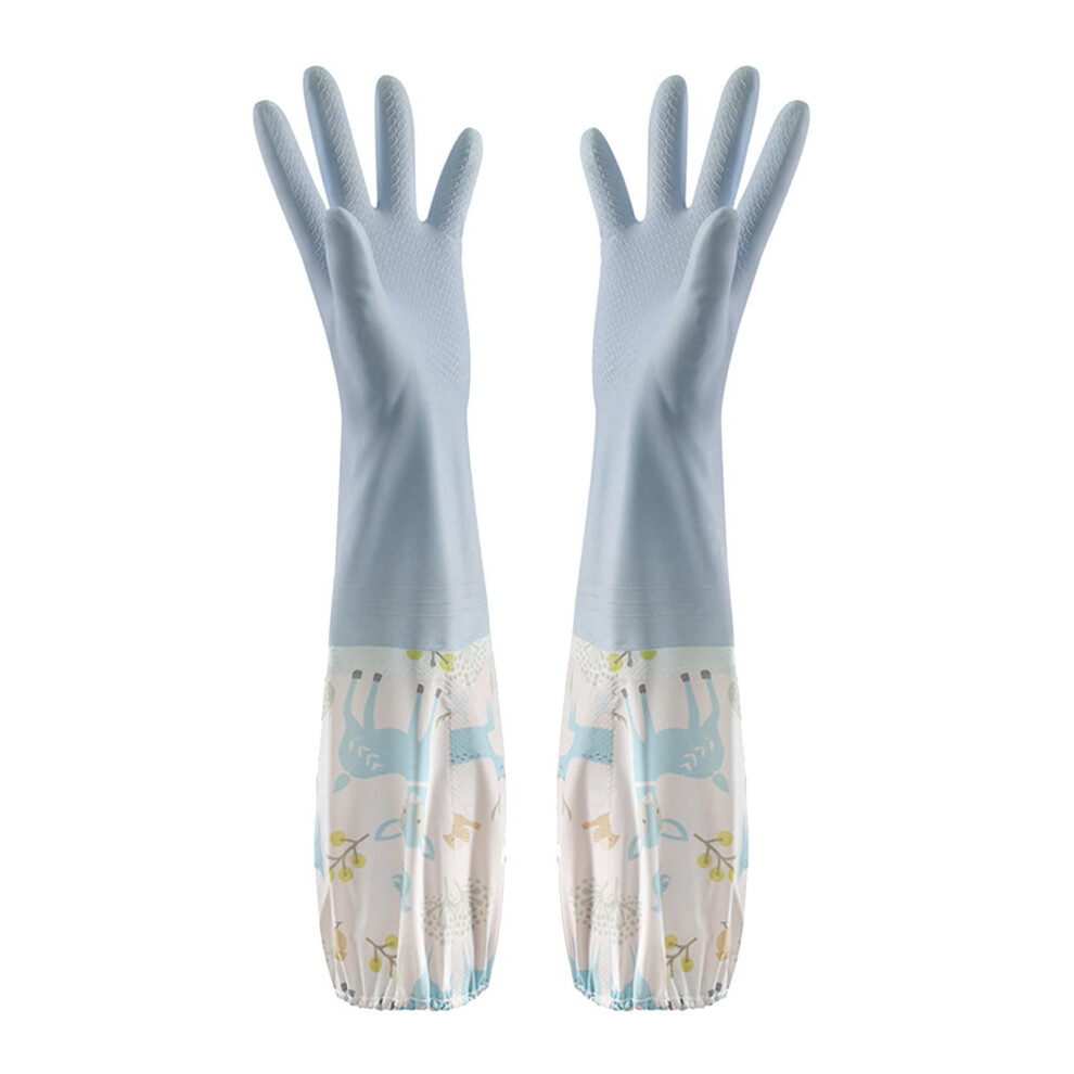Rubber Cleaning Gloves with Lining Household Thick