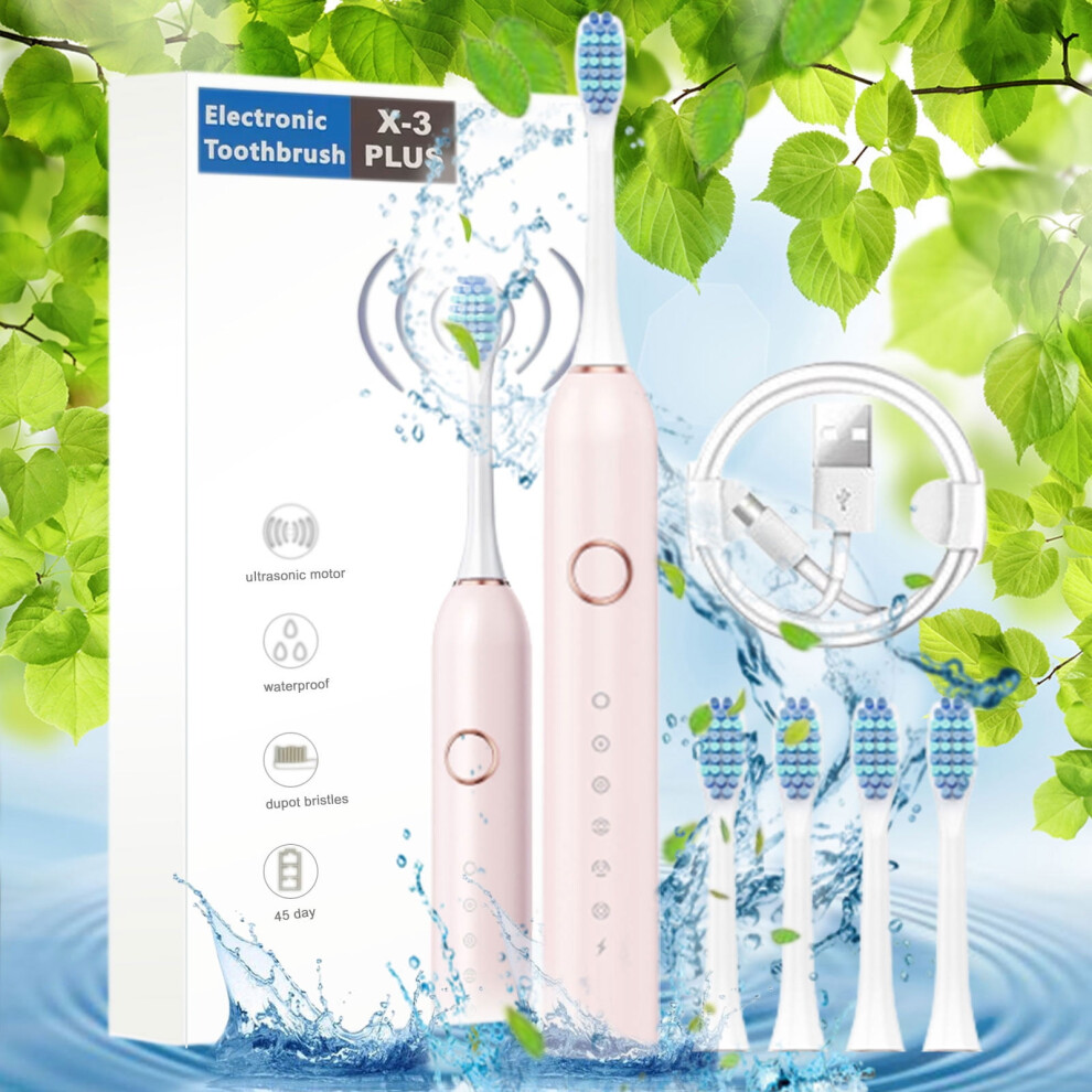 Electric Toothbrush for Adults 4 Brush Heads 6 Modes