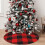 Christmas tree skirt plaid 48 inch thick rustic holiday 7