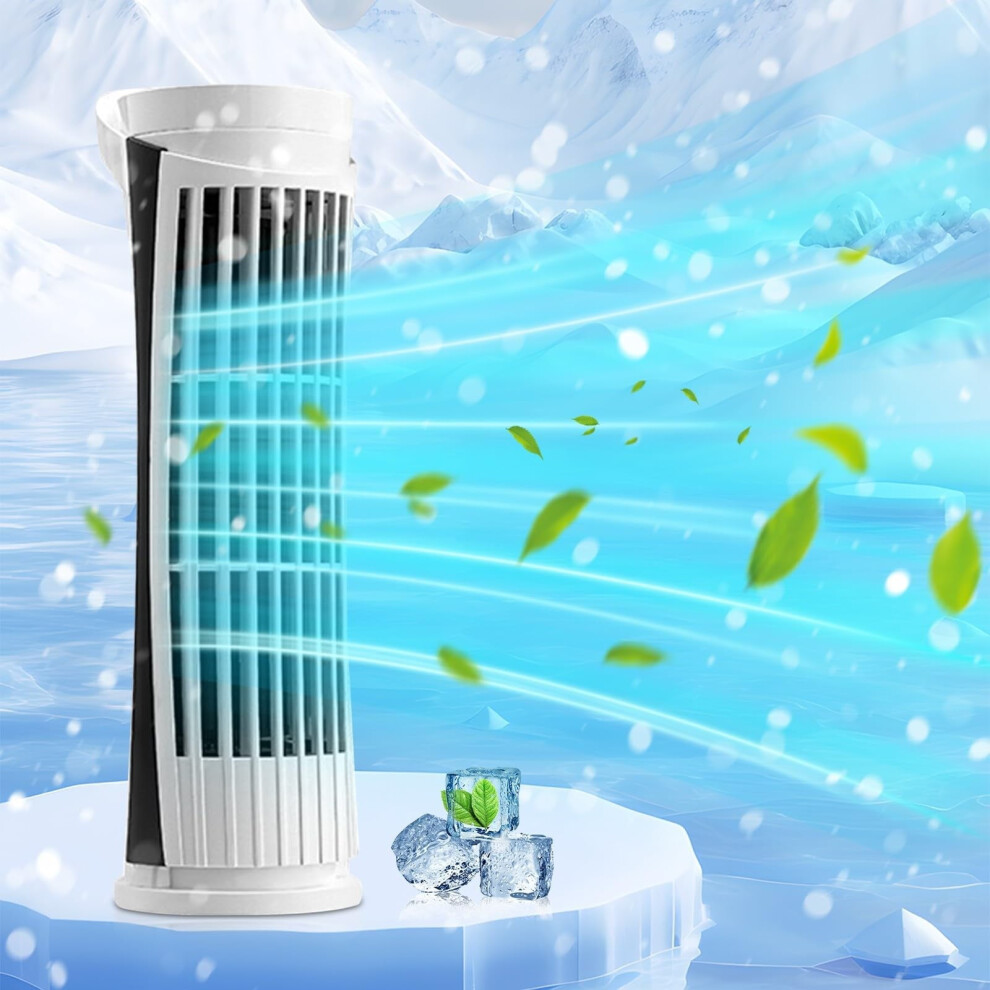 Miayilima Smart Tower Fan Bladeless Usb Powered 2-Speed 975221838285