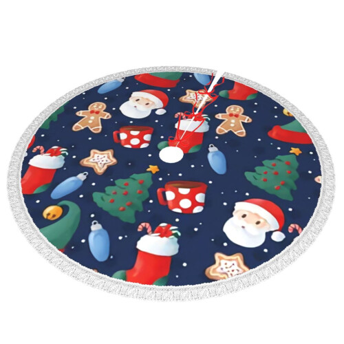 Christmas Tree Skirt 48 Inch Rustic Holiday Decor 1