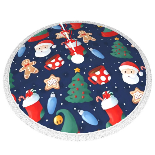 Christmas Tree Skirt 48 Inch Rustic Holiday Decor 2