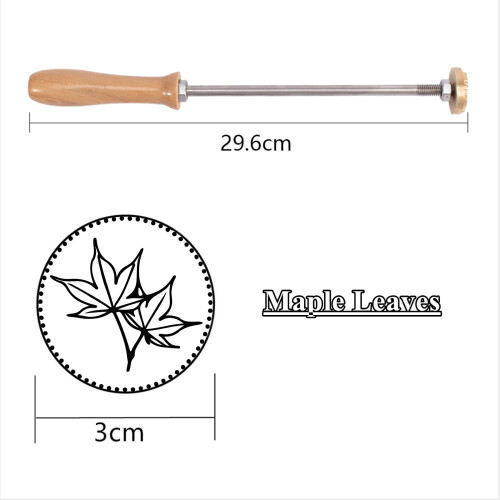 Stamping embossing soldering iron leaf pattern 30mm 1