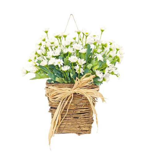 Spring Daisy Flower Basket Decor Simulated Floral Ring 1 1