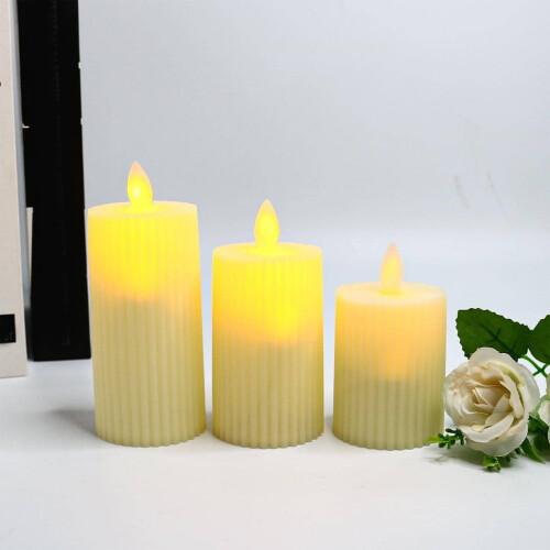 LED Flameless Candle Set with Flickering Flame Effect 1