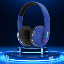 Quinlirra Bluetooth-Headset im Sonderangebot, kabellos und kabelgebunden mit Mikrofon, LED-Beleuchtung, kompatibel mit Mobiltelefonen, für