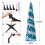 5ft collapsible artificial Christmas tree silver tinsel 2