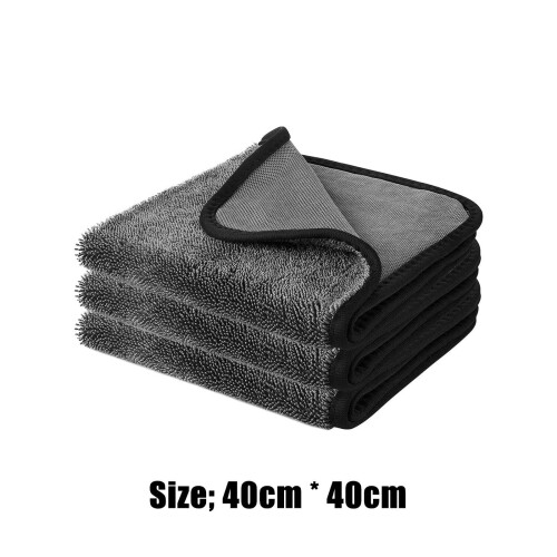 Serviettes de lavage auto en microfibre 40 x 40 cm, lot de 3 2