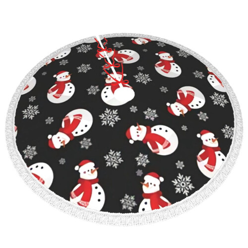 Snow Man Christmas Tree Skirt 36 Inch 2