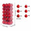 Red Shatterproof Glitter Christmas Ornaments 36 pcs 3