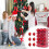 Red Shatterproof Glitter Christmas Ornaments 36 pcs 2
