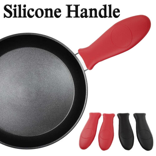 Non-Slip Silicone Pot Handle Holder Grey 2PCS 1