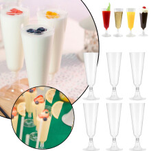 Miayilima Plastic Champagneglazen Goudkleurig Plastic Feestglas 4.7 Flutes Glitter Wegwerp Keuken, Eetkamer & Bar