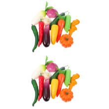 24 pezzi di modelli di frutta e verdura, carote finte, modelli di verdure per esposizione in ristoranti, oggetti di scena per verdure