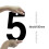 4 inch modern floating outdoor mailbox numbers black 2