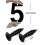 4 inch modern floating outdoor mailbox numbers black 3