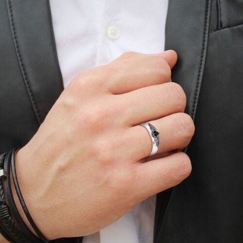 Angel Promise Rings for Couples Adjustable Size 1