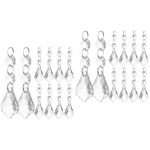 Crystal Prism Pendants Light Transparent 20 pcs