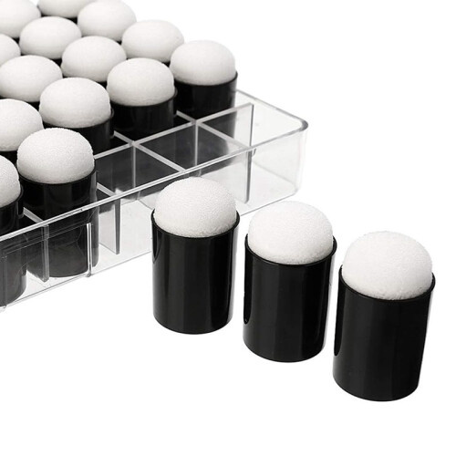 Finger Sponge Daubers Craft Set 40 pcs with Storage Box 1