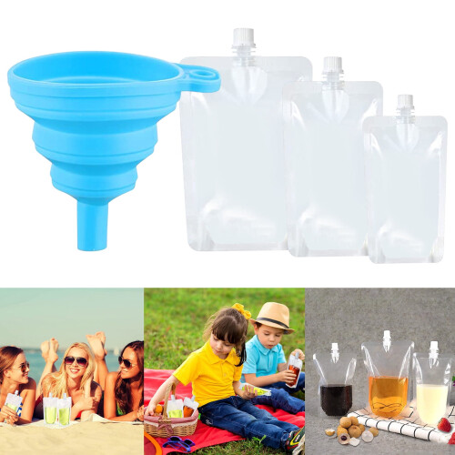 Keeplus plastflaskor återanvändbara dryckespåsar 2-pack 2