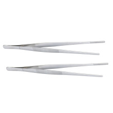 Lot de 2 pinces Ă griller, ustensiles de cuisine, pinces alimentaires, clip barbecue pour steak, service et arĂŞtes de poisson, en acier inoxydable