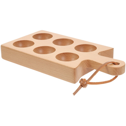 Eierkarton aus Holz mit sechs Fächern
