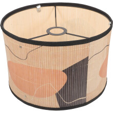 Abat-jour suspendu en bambou style tambour (1 pièce)