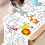 Kids coloring tablecloth animal print 1 piece 4