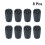 Rubber Trekking Cane Tips 8pcs Black 2