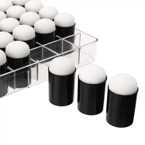 Finger Sponge Daubers Craft Set with Storage Box 40 pcs 1