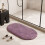 Tapete oval roxo para interiores, absorvente e que não solta pelos. 3