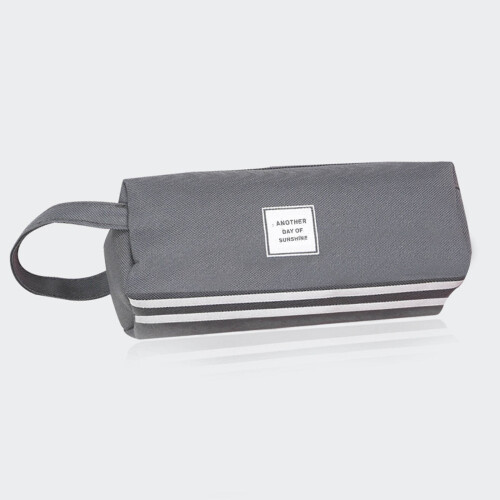 Quinlirra Pencil Box Plastic Double-Layer Dark Gray