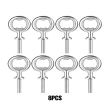 Kit de 8 ouvre-bouteilles en métal pour la fabrication artisanale de bière, les mariages et les projets de tournage sur bois.