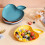 Homerr fruit-shaped serving plate with sauce holder, 4