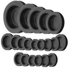 Bouchons ronds en caoutchouc pour tirelire, assortis, pour chaises de sol noires, 20 pièces.