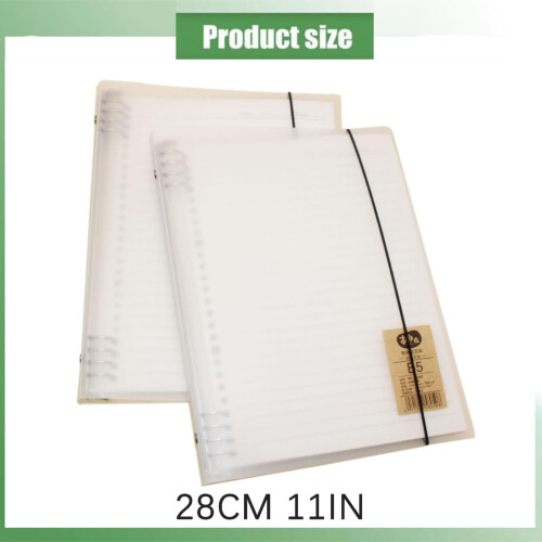 Husă de blocnotes translucidă din plastic A5 cu 6 inele, 2 buc. 2