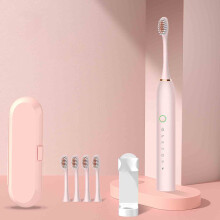Ozmmyan Spazzolino elettrico potente per adulti con timer, 5 modalità, caricatore USB, spazzolini ricaricabili, set di testine di ricambio, offerte