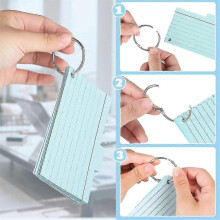 Index Card Holder Set,Index Box with 230 Assorted , Colourful Lined, 6 Rings and Stickers Perfect compatible with School