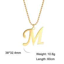 RSAMD initialenketting minimalistische kogelketting goud M